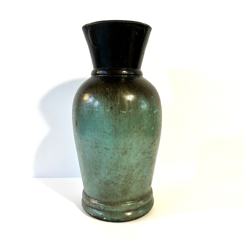 Vintage Vase Authentic Made in Mexico greenish blue and brown